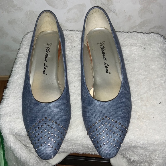 Women’s Denim Blue Shoes Preowned Size 7.5n - Picture 1 of 5
